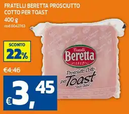 C+C maxigross Prosciutto Cotto per Toast Fratelli Beretta offerta