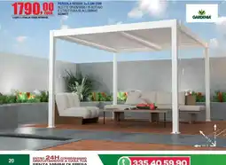 Bricofer Pergola Reviva 3x3,5M con alette orientabili in acciaio e struttura in alluminio offerta