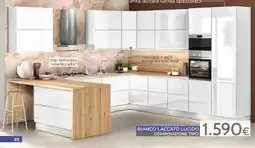 Mondo Convenienza Composizione tipo' Bianco laccato lucido offerta