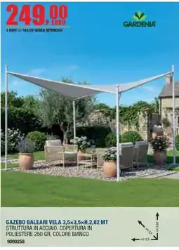 Bricofer Gazebo Baleari Vela Gardenia offerta