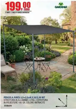 Bricofer Pergola RIBES Gardenia offerta