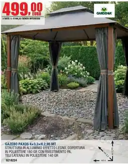 Bricofer Gazebo Paxos Gardenia offerta