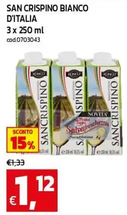 C+C maxigross San Crispino Bianco d'Italia offerta