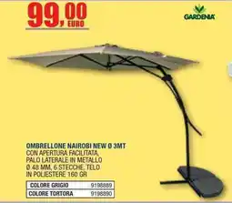 Bricofer Ombrellone Nairobi New 3MT Gardenia offerta
