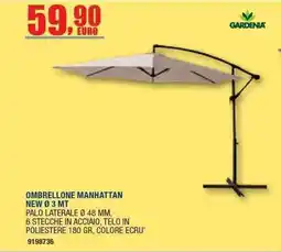 Bricofer Ombrellone Manhattan Gardenia offerta