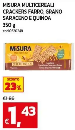 C+C maxigross Misura crackers farro, grano saraceno e quinoa offerta