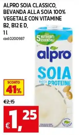 C+C maxigross Alpro soia classico offerta