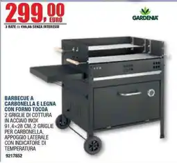 Bricofer Barbecue a carbonella e legna con forno tocoa Gardenia offerta