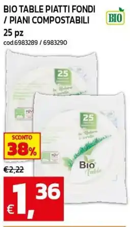 C+C maxigross Bio Table piatti fondi offerta