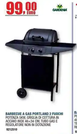 Bricofer Barbecue a gas Portland 2 fuochi offerta