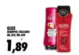 Compri Meglio Gliss shampoo/balsamo offerta
