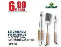 Bricofer Set 3 utensili per barbecue Gardenia offerta