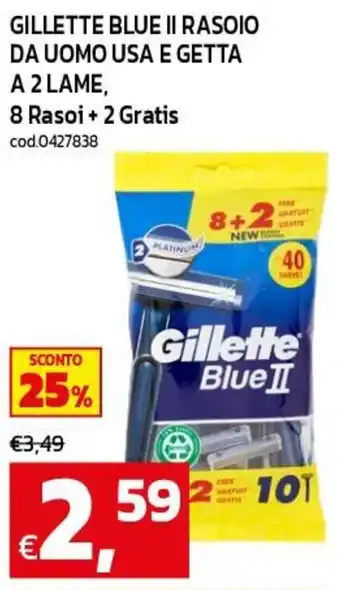 Gillette Blue II Rasoio da uomo usa e getta
