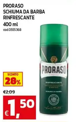 C+C maxigross Proraso schiuma da barba rinfrescante offerta