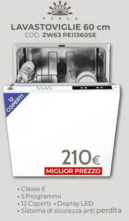 Mondo Convenienza Lavastoviglie 60 cm Perla offerta