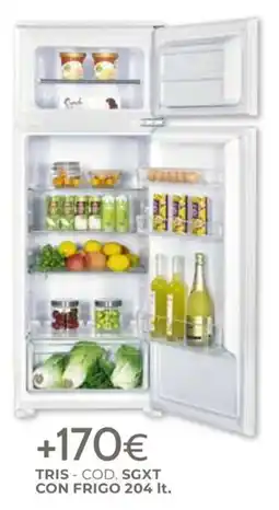 Mondo Convenienza Tris - cod. sgxt con frigo 204 lt. offerta
