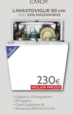 Mondo Convenienza Candy lavastoviglie 60 cm offerta