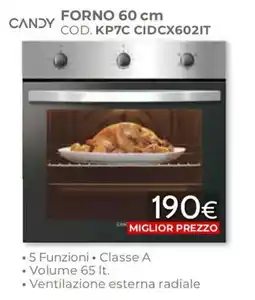 Mondo Convenienza Forno 60 cm Candy offerta