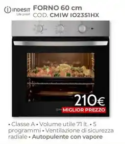 Mondo Convenienza Indesit forno 60 cm offerta