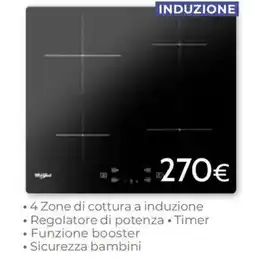 Mondo Convenienza Piastra induzione Whirlpool offerta