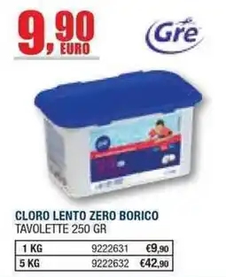 Bricofer Cloro lento zero borico Gre offerta