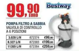 Bricofer Bestway pompa filtro a sabbia valvola di controllo a 6 posizioni offerta