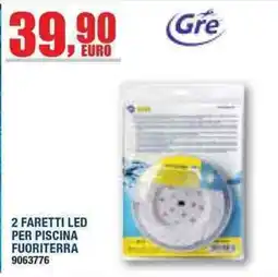 Bricofer Gre 2 faretti led per piscina fuoriterra offerta