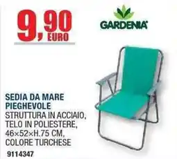 Bricofer Sedia da mare pieghevole Gardenia offerta