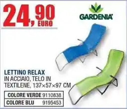 Bricofer Lettino relax Gardenia offerta
