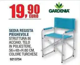 Bricofer Sedia regista pieghevole Gardenia offerta
