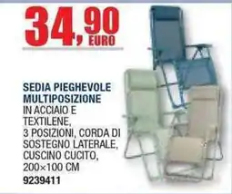 Bricofer Sedia pieghevole multiposizione offerta