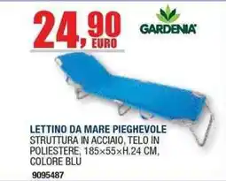 Bricofer Lettino da mare pieghevole Gardenia offerta