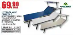 Bricofer Lettino da mare pieghevole Gardenia offerta