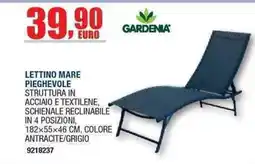 Bricofer Lettino mare pieghevole Gardenia offerta