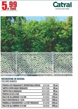 Bricofer Recinzione in resina colore bianco offerta