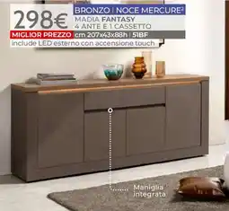 Mondo Convenienza Madia fantasy 4 ante e 1 cassetto offerta
