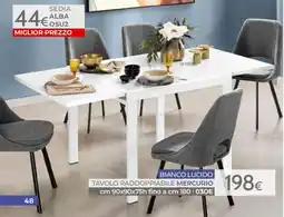 Mondo Convenienza Tavolo raddoppiabile Mercurio offerta