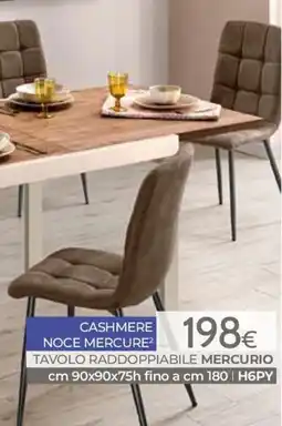 Mondo Convenienza Tavolo raddoppiabile Mercurio offerta