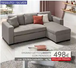 Mondo Convenienza Divano letto liberty con penisola offerta