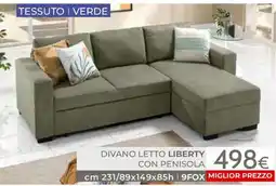 Mondo Convenienza Divano letto liberty con penisola 9fox offerta