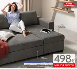 Mondo Convenienza Divano letto Liberty con penisola offerta