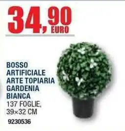 Bricofer BoSSO ARTIFICIALE ARTE TOPIARIA GARDENIA BIANCA offerta