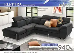 Mondo Convenienza Divano letto Elettra angolare offerta