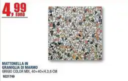 Bricofer Mattonella in graniglia di marmo grigio color mix offerta