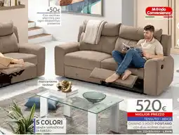 Mondo Convenienza Divano 3 posti positano con due recliner manuali offerta