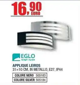 Bricofer Applique Leiros Eglo offerta