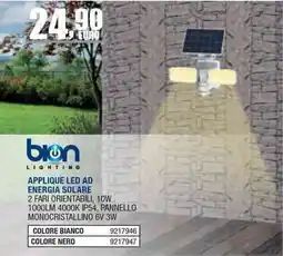 Bricofer Applique led ad energia solare offerta