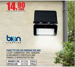 Bricofer Faretto LED ad energia solare offerta