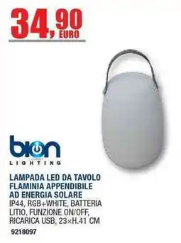 Bricofer Lampada led da tavolo flaminia appendibile offerta