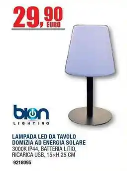 Bricofer Lampada led da tavolo domizia ad energia solare offerta